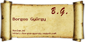 Borgos György névjegykártya